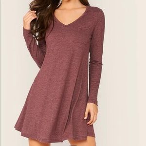 Maroon colored dress